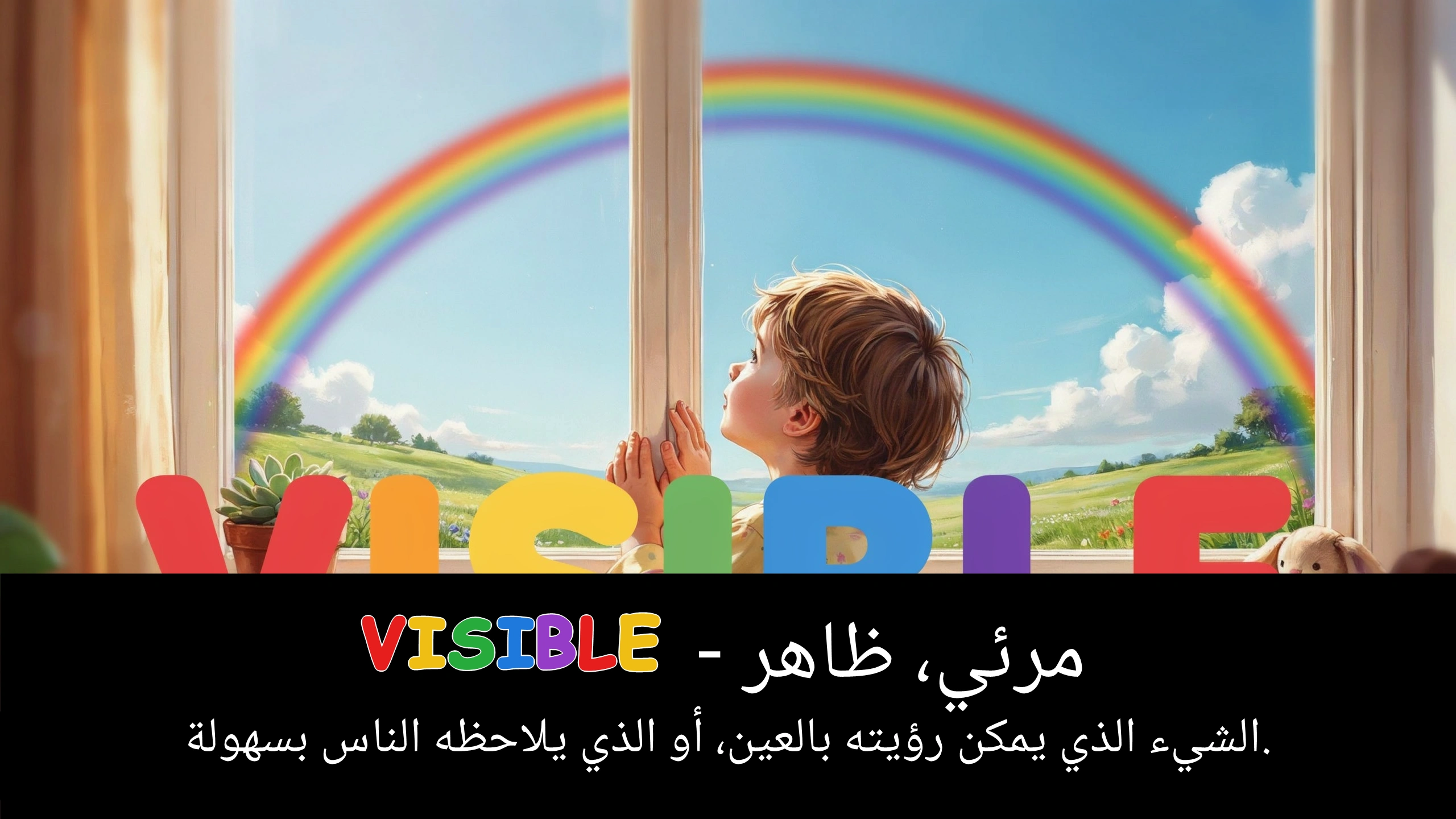 Arabic Illustration for visible